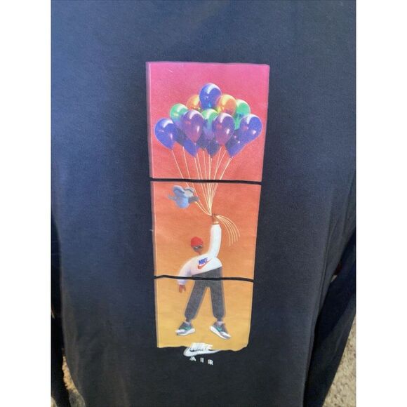 NIKE AIR MAX 1 ATMOS ELEPHANT JADE BALLOONS L/S TEE SHIRT BLACK Sz XL - Picture 3 of 10